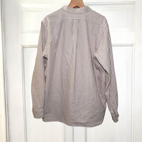 Ralph Lauren Pink White Stripped Men's Xl Pocket Long Sleeve Button Down Shirt - Picture 5 of 8